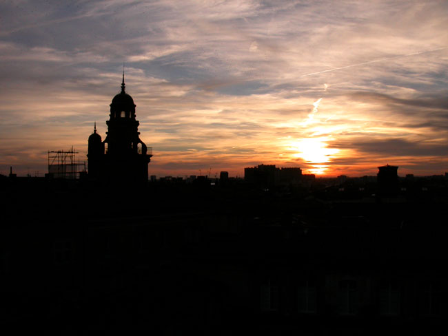 sunset from the roof - november 2003 - Toulouse