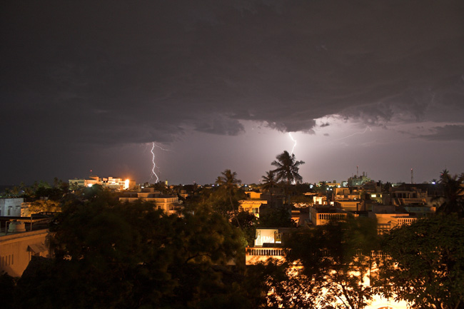Nuit d'orage - Juillet 2008 - Pondichéry